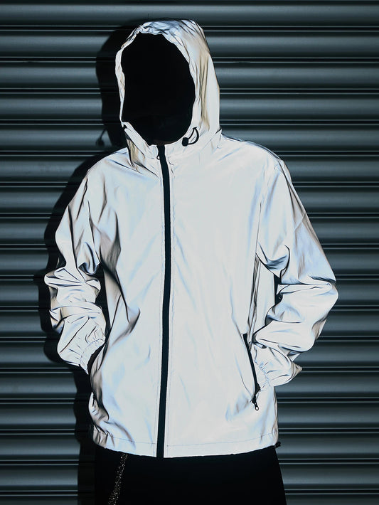 Night Reflective Clothes Spring New Men's Hooded Jacket Outdoor Run