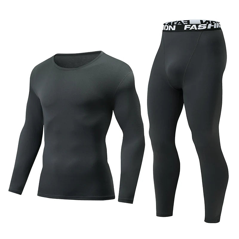 2-piece Autumn And Winter Solid Color Fashionable Casual Base Set Slim