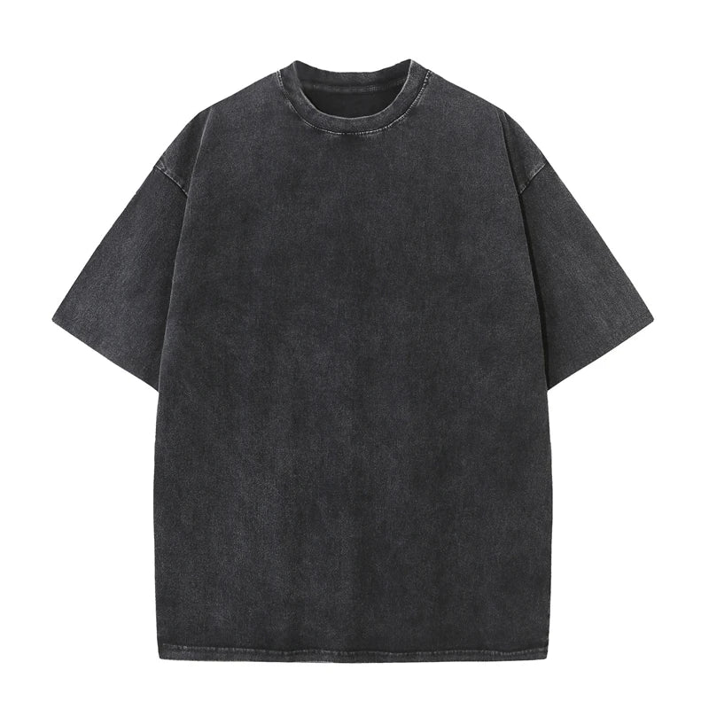 Men's Summer T-shirt 230G Heavy Cotton Vintage Washed T-Shirts