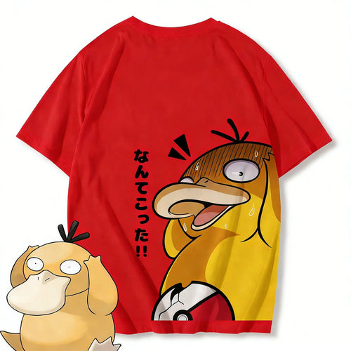 Pokemon Psyduck Anime T Shirt Men Women Casual Cotton Short Sleeve Tee