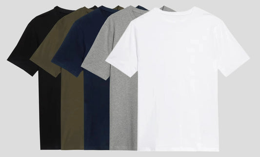 Premium Quality Organic 100% Cotton Mens Solid T-shirts Regular Cotton