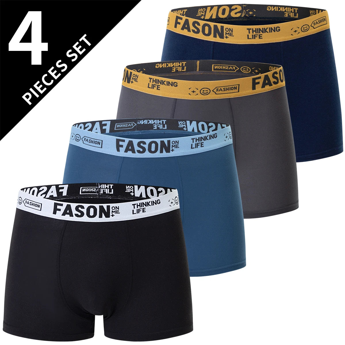 4/10 Pack Men's And Teenagers' Simple And Fashionable Boyshort Casual