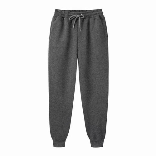Men's Casual Sweatpants Fleece Sports Pants Unisex Fashion Solid Loose