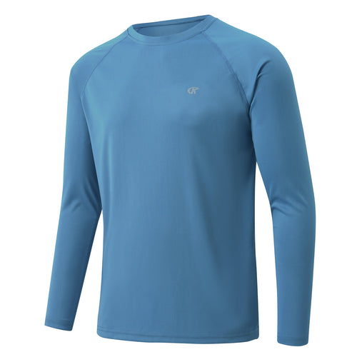 Men's Long Sleeve T-Shirt UPF 50+ Rash Guard Tee UV Sun Protection