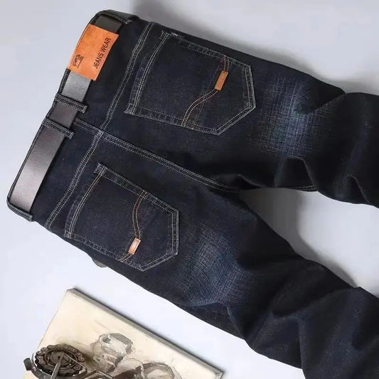 New Men Light Luxury Stretch Slim Fit Pants Comfortable Soft Business