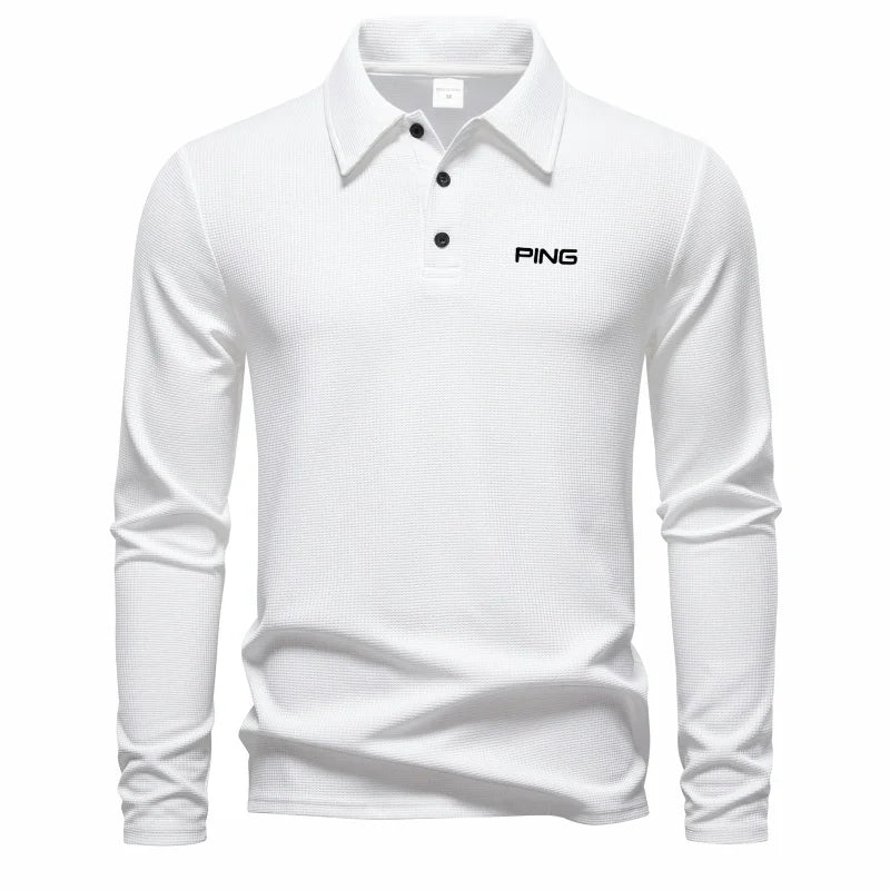 Brand fashion long sleeved polo shirt with letter print 2025 autumn