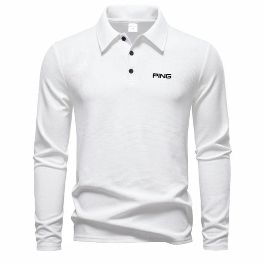 Brand fashion long sleeved polo shirt with letter print 2025 autumn