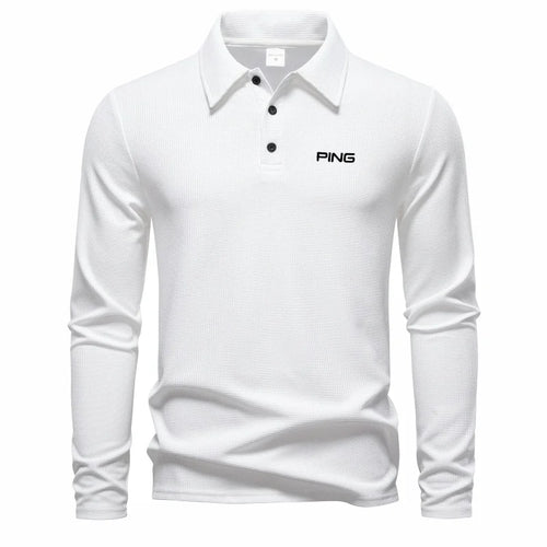 Brand fashion long sleeved polo shirt with letter print 2025 autumn