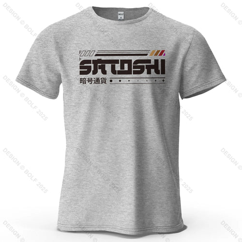 Satoshi and Crypto Printed Men's T-Shirt 100% Cotton Oversized Tech