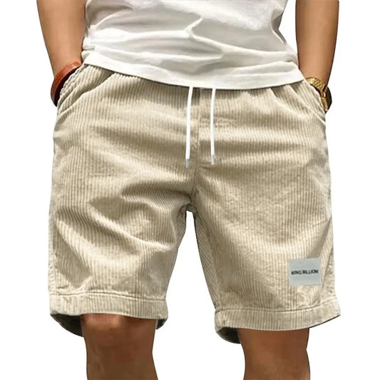 Vintage Cargo Shorts Men's Summer Trendy Retro Corduroy Short Pants