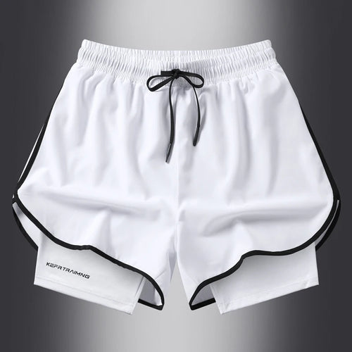 Fake two pieces of summer sports shorts, men's and women's quick