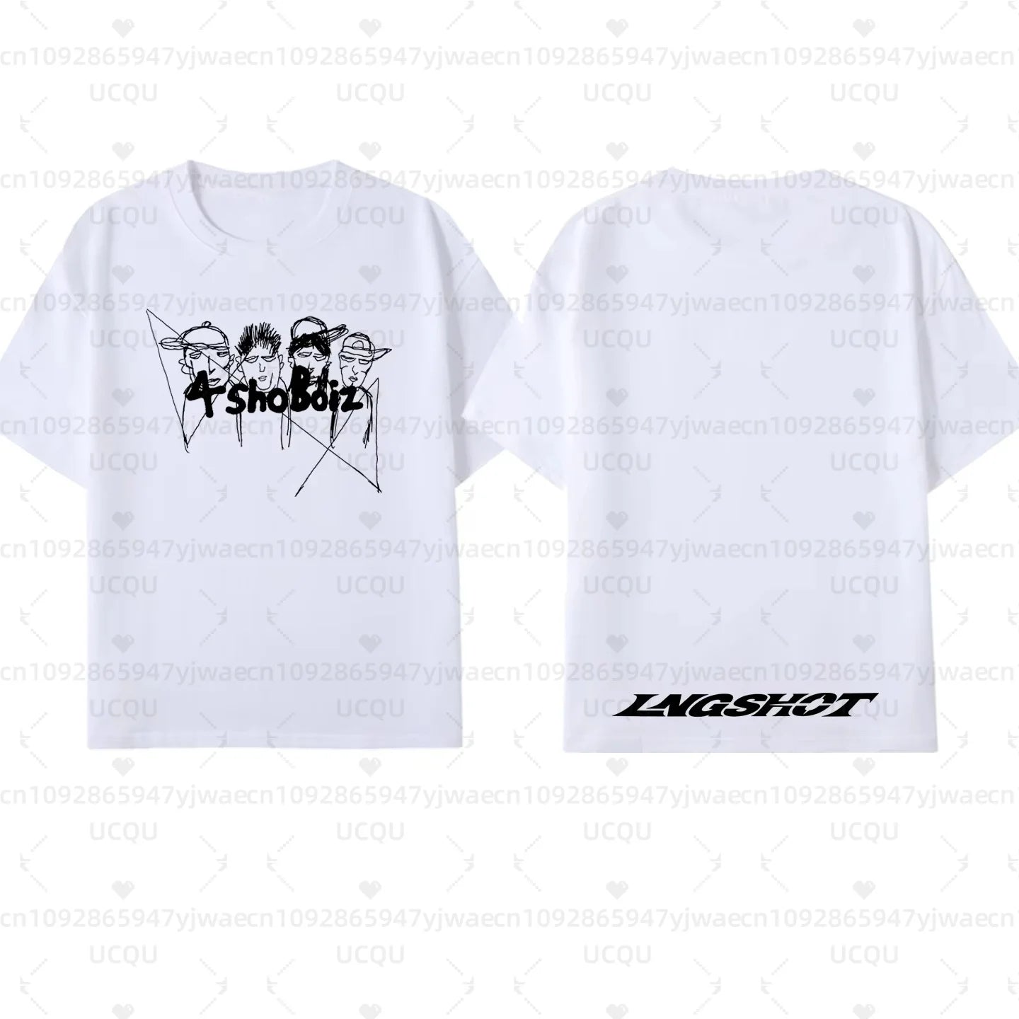 Men's Women's LNGSHOT Kpop Fashion Jay Park Same T-shirt High Quality