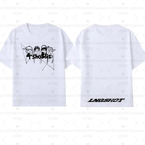 Men's Women's LNGSHOT Kpop Fashion Jay Park Same T-shirt High Quality