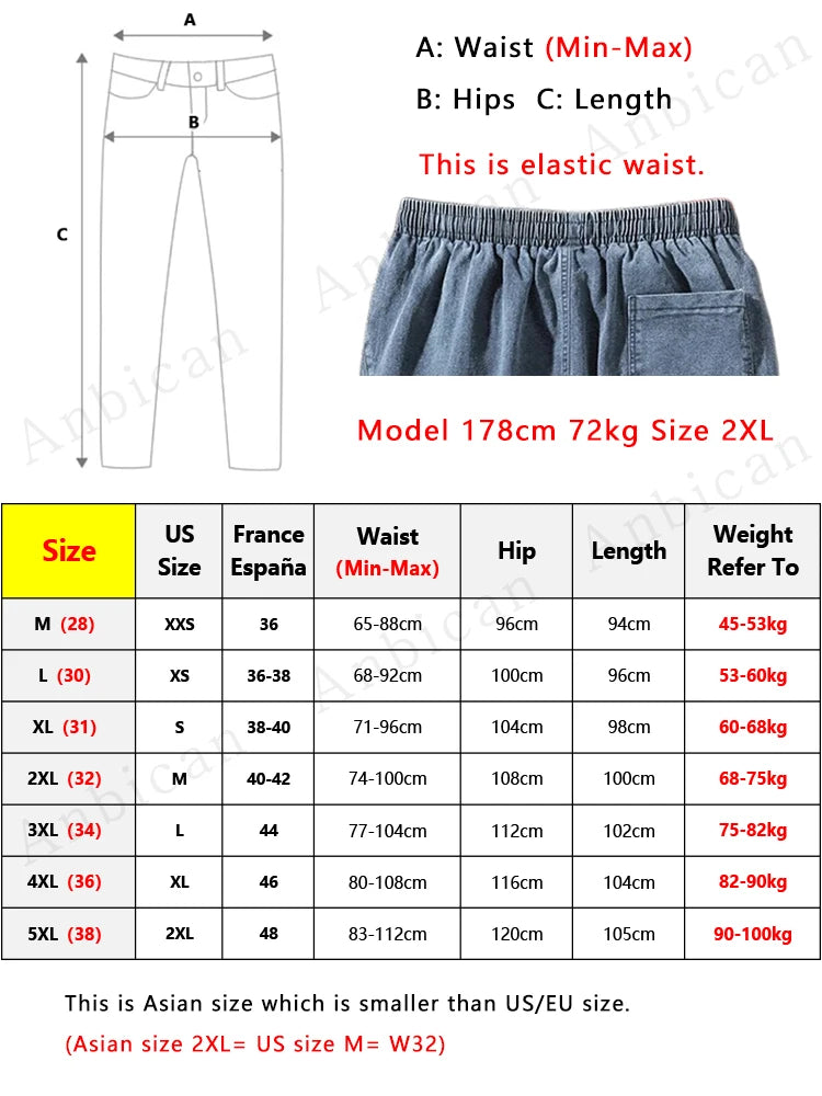 Spring Summer Black Blue Cargo Jeans Men Streetwear Denim Jogger Pants
