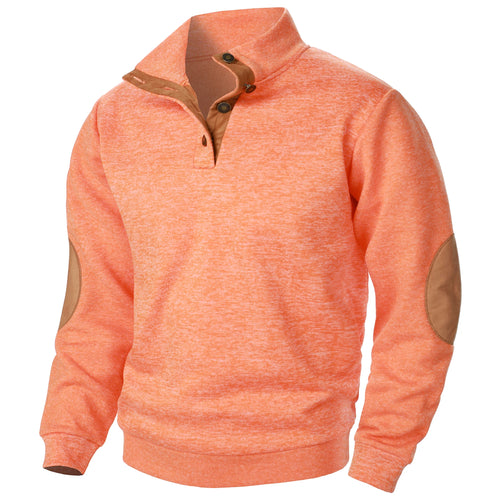Autumn and winter men's stand collar long sleeve casual knitted