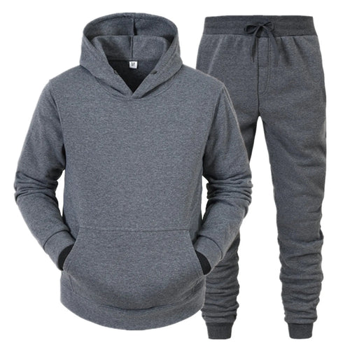 Men Sportswear Sweater Suit Hoodies + Pants Sports Clothing Spring