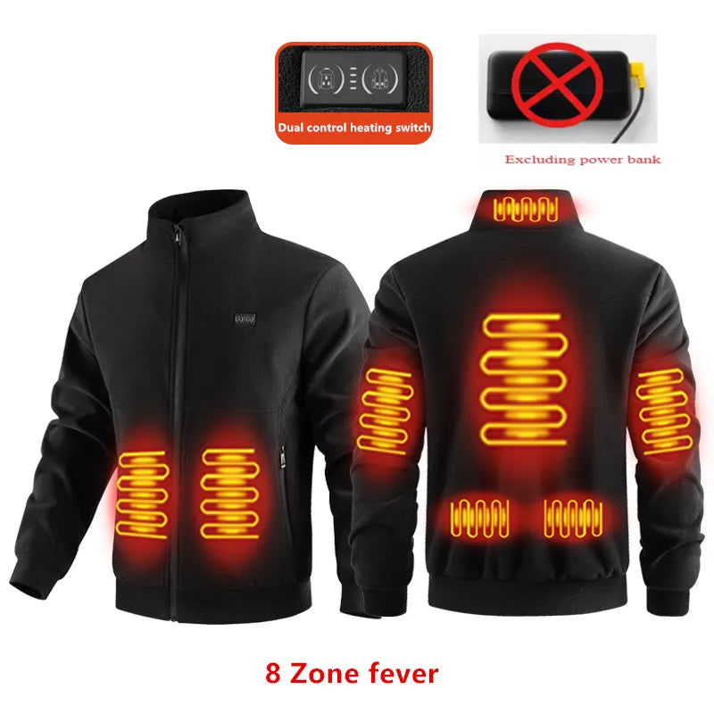 New Winter Fashion Versatile Polar Fleece Thick Heating Warm Jacket