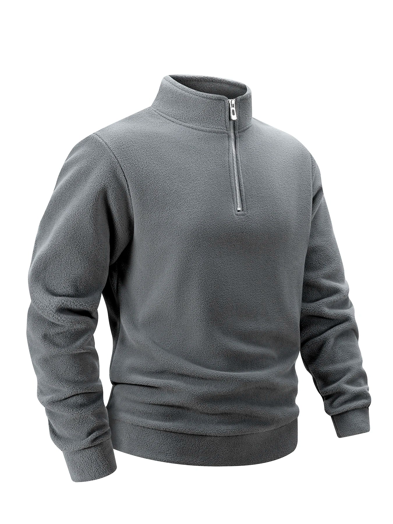 2025 Men Casual Fleece Sweatshirts Tops Men Sport Classic Stand Collar