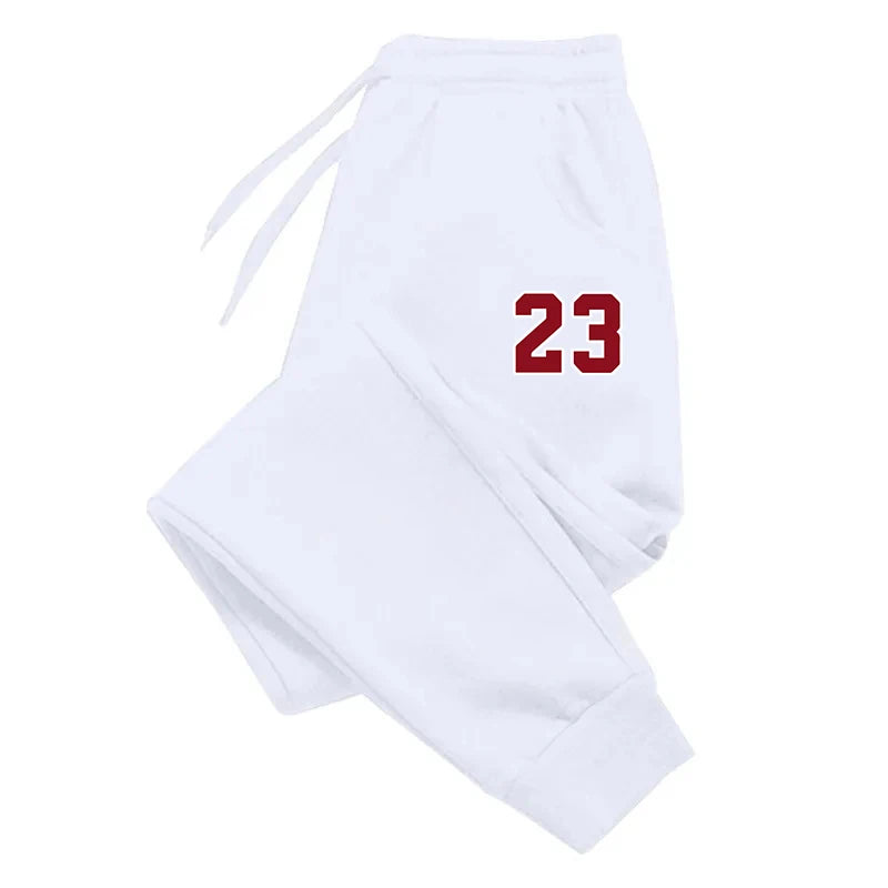 Men's Luxury Print Fleece Sweatpants Warm Jogging Pants Multiple