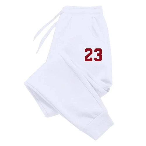 Men's Luxury Print Fleece Sweatpants Warm Jogging Pants Multiple