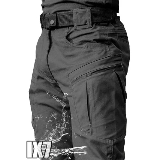 Men Cargo Pants Trousers Multi-pocket Waterproof Wear-resistant Casual