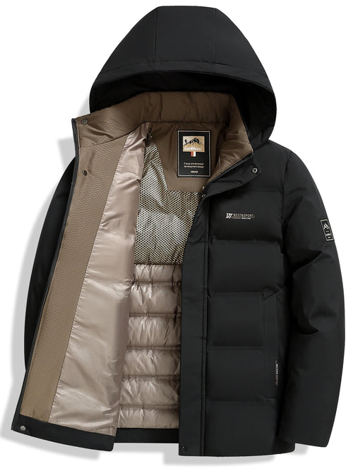 Men's thick and warm cotton jacket for autumn and winter, business and