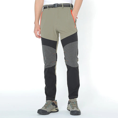 Men's mountaineering outdoor pants with four-sided elastic quick