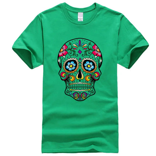 Men's T-shirt High Quality 100% Cotton Street Style Loose Cool Skull
