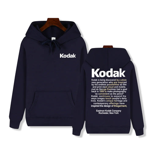 Kodak Brand New Retro Trend Y2K Print Fashion Men‘s Sportswear Autumn