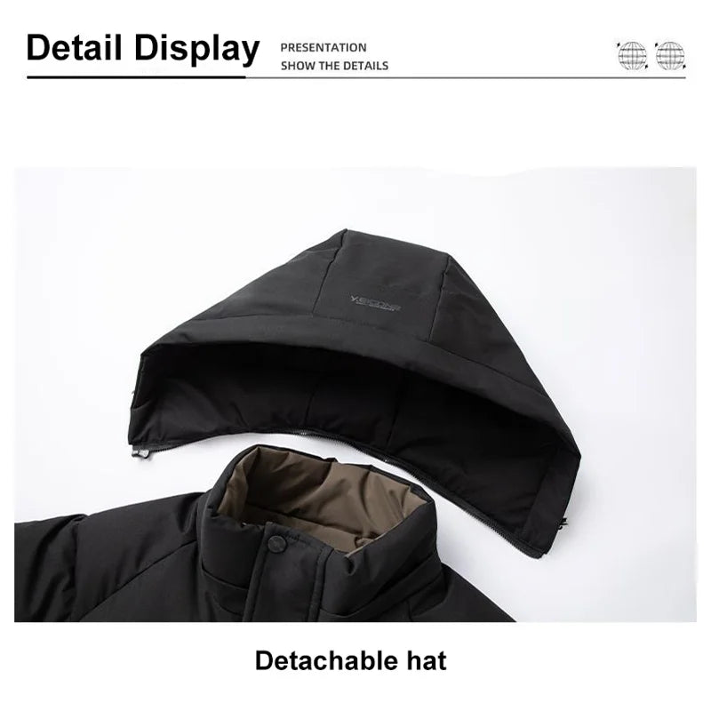 Graphene Warm Windproof Jacket Men 2024 Winter New Fashion Comfortable