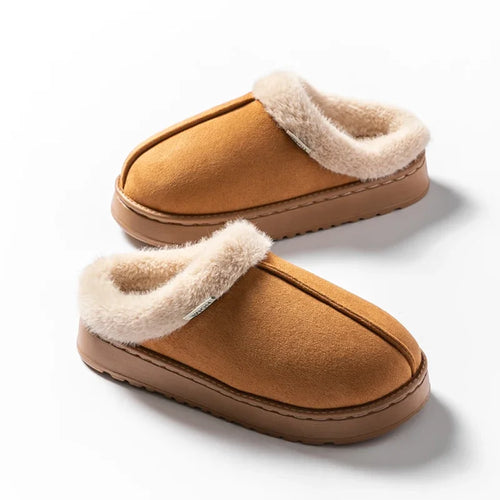 Women Fluffy Slippers for Autumn Winter Indoor EVA Thick Sole