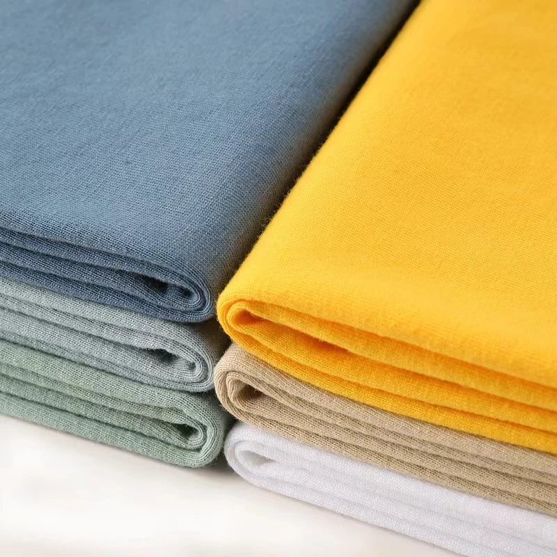 Men's Solid Color Round Neck Cotton Long Sleeved T-shirt Summer