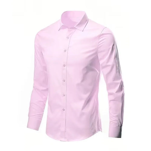 Men's Elastic Spring And Autumn New long Sleeve Shirt Anti-wrinkle