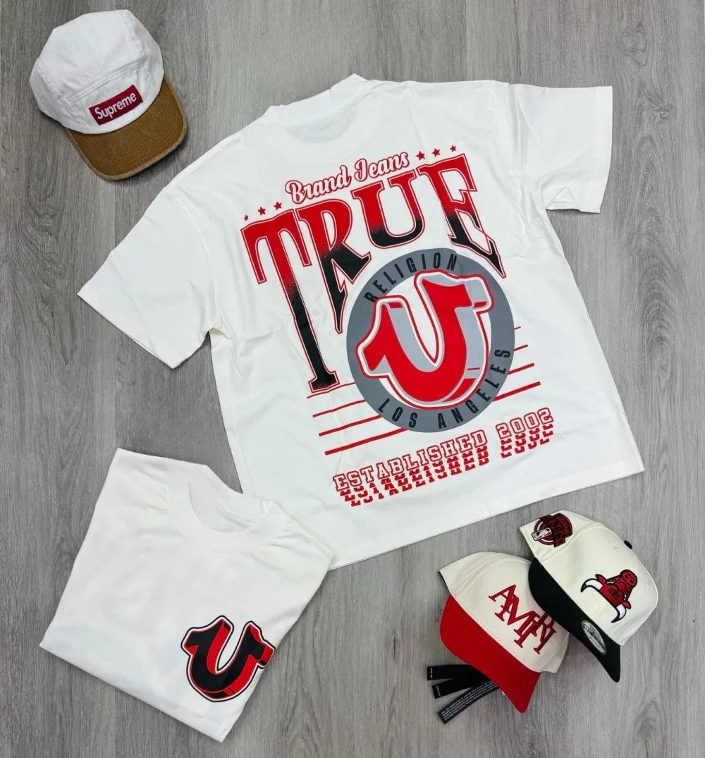 Men's trendy brand high-quality new letter print comfortable and
