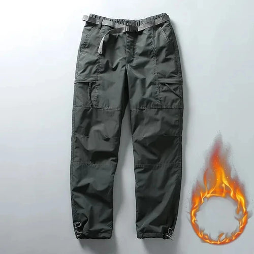 Tooling Pants Thick Waterproof Fleece Cargo Pants Men Women Winter