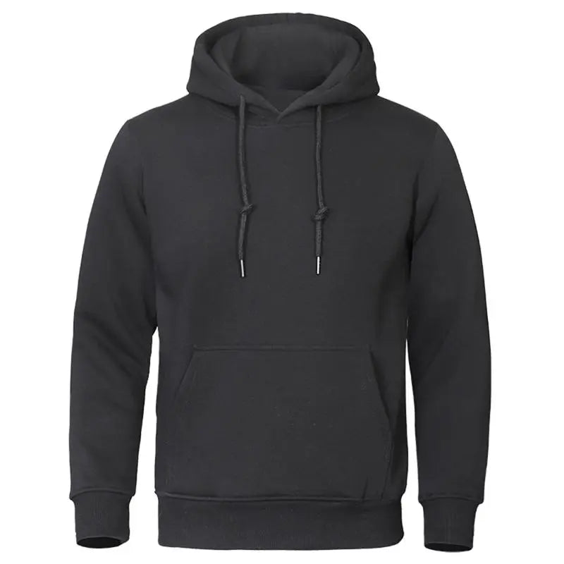 Autumn Winter Men Fleece Warm Mens Sweatshirt Casual Solid Color