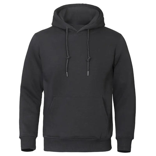 Autumn Winter Men Fleece Warm Mens Sweatshirt Casual Solid Color