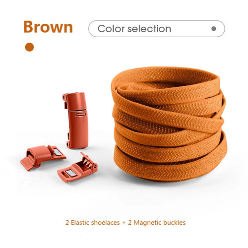 Colorful Magnetic Lock Shoelaces without ties Elastic Laces Sneakers