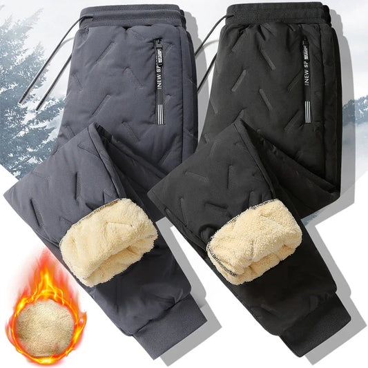 Winter Sweatwear Men Plush Thick Fleece Sweatpant Lambswool Thermal