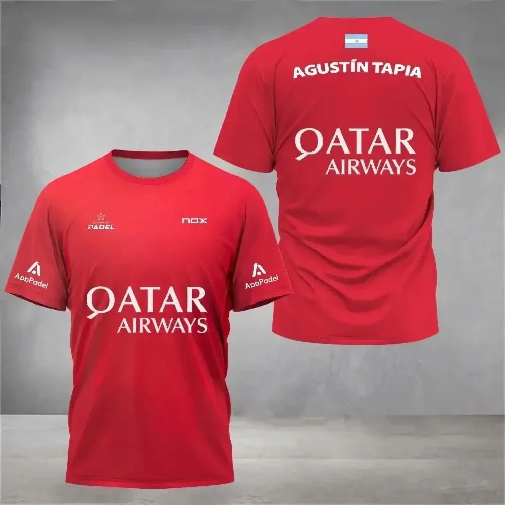 Men Padel Tennis Kid T-Shirt Sports Training Tops Male Casual Short