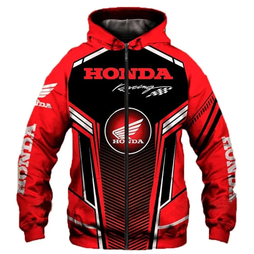 2026 New Fashionable Honda Logo Spring and Autumn Coat 3D Printed