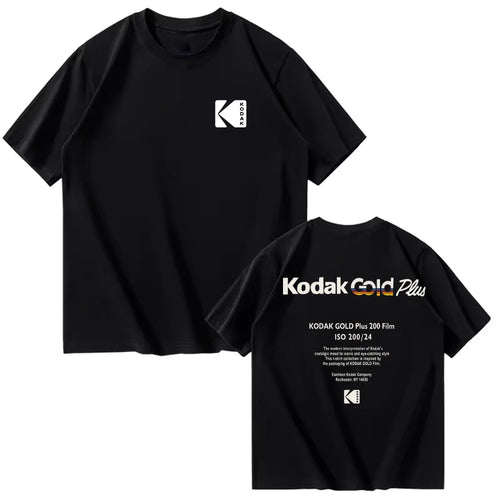 Kodak Summer Brand Fashion Cool Retro Y2K Print 100% Cotton Men's