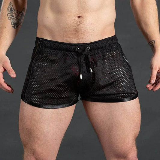 Men's sweatpants hole dry breathable sexy beach outdoor casual
