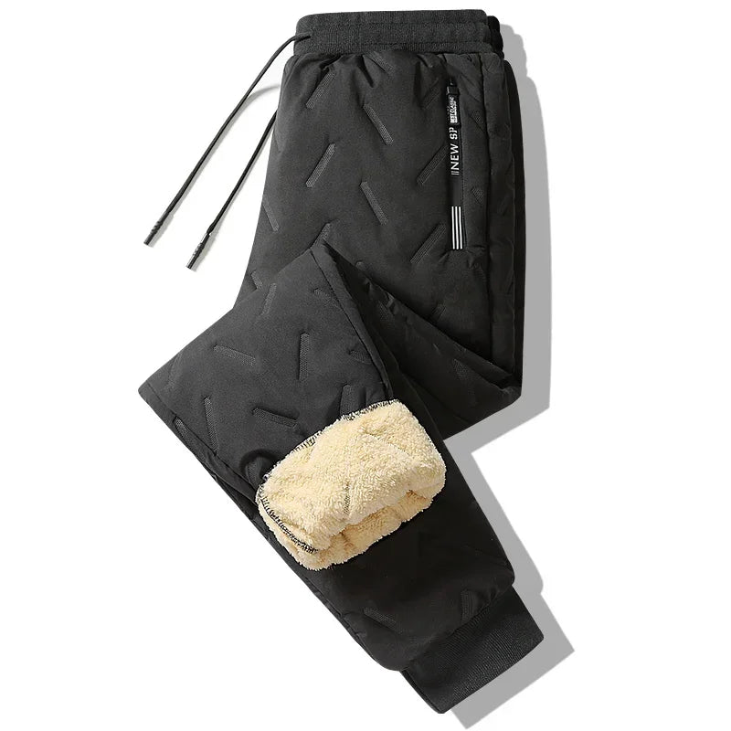 Winter Sweatwear Men Plush Thick Fleece Sweatpant Lambswool Thermal
