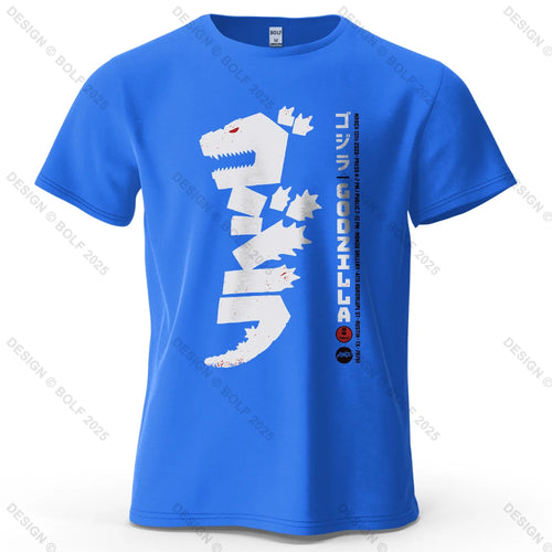 Japan Printed Men's T-Shirt 100% Cotton Oversized Harajuku Style