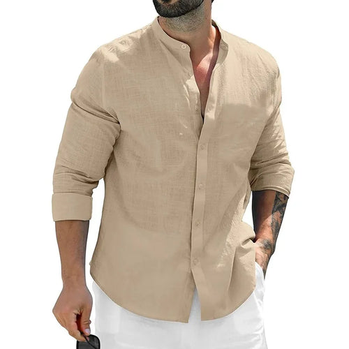 Autumn Mens Long Sleeve Shirts Cotton Business TShirts Men Breathable
