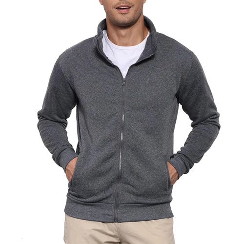New Men's Sweat Jacket Pullover Hoodie Sweatshirt Man Without Hood
