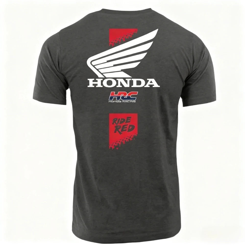 Honda Men's and Women's T-shirt Summer New Cotton Tee Honda Gold Wing