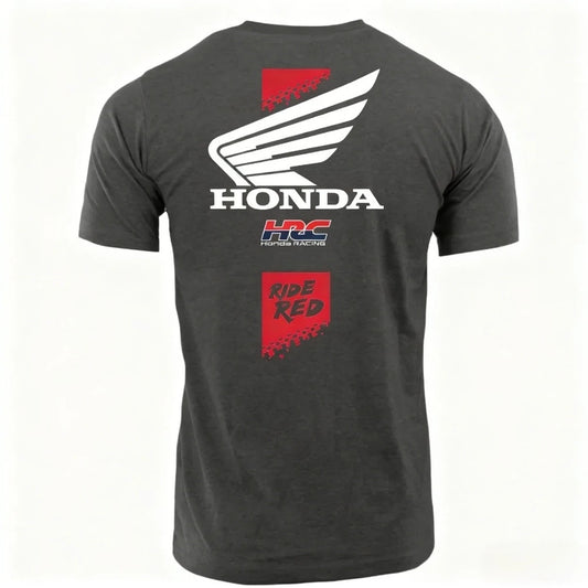 Honda Men's and Women's T-shirt Summer New Cotton Tee Honda Gold Wing