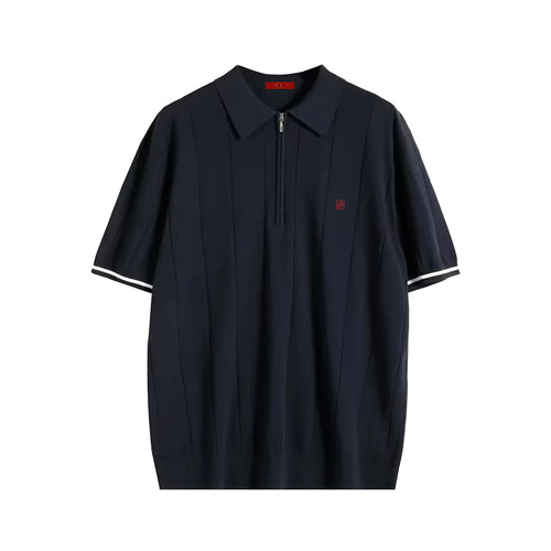 CHCH 2024 New Summer Ribbed Knit Polo Shirt for Men Breathable and